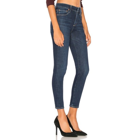 Agolde Sophie High Rise Skinny Crop jeans in medium blue (Reverb), size 28 - Picture 3 of 10